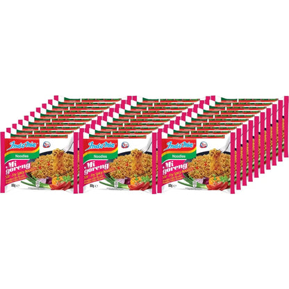 Indomie Mi Goreng Instant Stir Fry Noodles, Halal Certified, Hot & Spicy/Pedas Flavor 2.82 Ounce (Pack of 30)