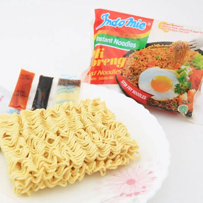 Indomie Mi Goreng Instant Stir Fry Noodles, Halal Certified, Original Flavor, 5 Count - Pack of 6