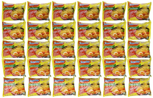 Indomie Instant Noodles Soup Chicken Curry Flavor for 1 Case (30 Bags), 2.82 Ounce (Pack of 30)